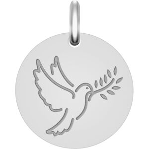 Mon Premier Bijou Médaille de la Colombe au rameau - Or blanc 18ct