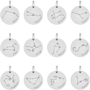 Mon Premier Bijou Médaille signe constellation - Or blanc 9ct