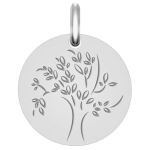 Mon Premier Bijou Médaille Arbre de vie captivant - Or blanc 18ct