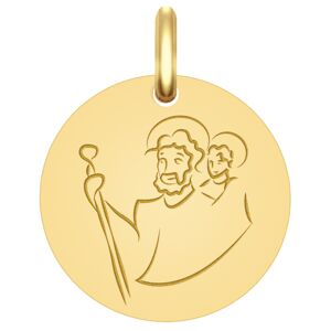 Mon Premier Bijou Medaille Saint Christophe - Or jaune 18ct