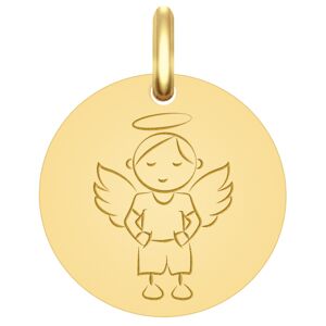 Mon Premier Bijou Médaille Ange garçon - Or jaune 9ct