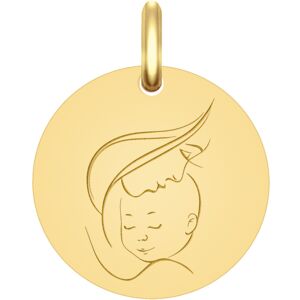 Mon Premier Bijou Medaille Vierge a l?enfant maternite - Or jaune 9ct