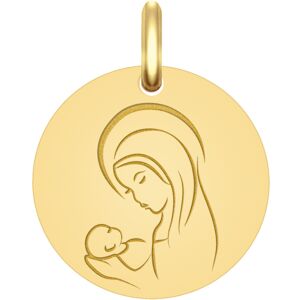 Mon Premier Bijou Medaille Vierge a l?enfant reconfort - Or jaune 18ct