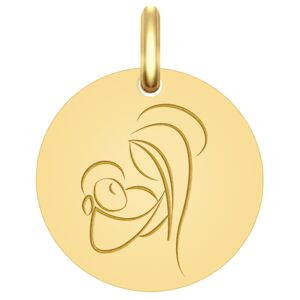 Mon Premier Bijou Medaille Vierge au nouveau ne - Or jaune 18ct