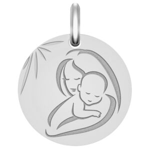 Mon Premier Bijou Médaille Vierge à l’enfant douceur - Or blanc 9ct