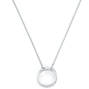 Diamond & Co - Pendentif Cercle Diamant 0.02 ct or blanc Argenté - Publicité