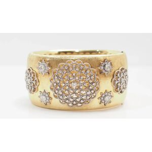 58 FACETTES Bracelet  Bracelet manchette or bicolore et diamants - Publicité