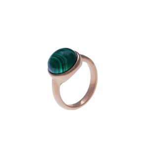 Bijoux Bague Cabochon Malachite - Modèle 50