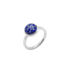 Bijoux Bague Silver Cabochon Lapis - Modele 50