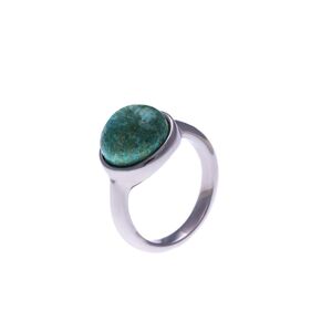 Bijoux Bague Cabochon Chrysocolle - Taille 50