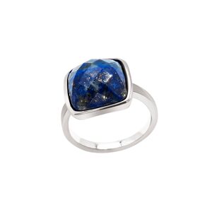 Bijoux Bague Cabochon Facette Lapis Lazuli - LABISE - Taille 52