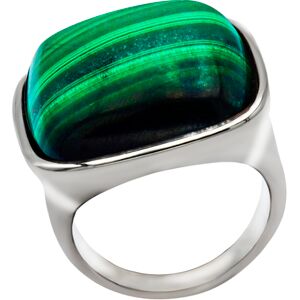 Bijoux Bague Coussin Cabochon Malachite - LABISE - Taille 52