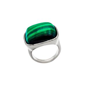 Bijoux Bague Coussin Cabochon Malachite - LABISE - Taille 56