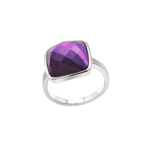 Bijoux Bague Cabochon Facetté Améthyste - LABISE - Taille 58