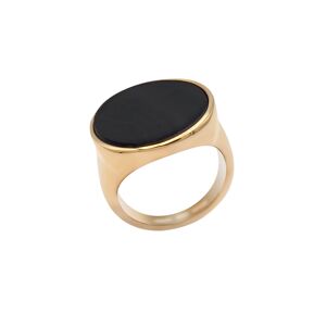 Bijoux Bague Cabochon Plat Onyx - LABISE - Taille 56