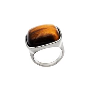 Bijoux Bague Coussin Cabochon Oeil de Tigre - LABISE - Taille 50