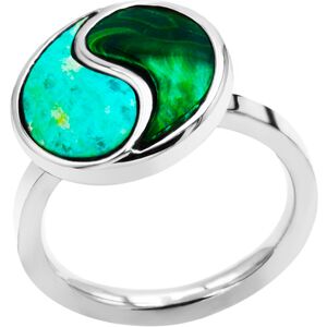 Bijoux Bague Yin Yang Malachite & Amazonite - LABISE - Taille 52