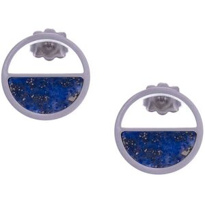 Bijoux Boucles d'Oreilles Demi-Lune Lapis Lazuli - LABISE