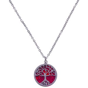 Bijoux Collier Arbre de Vie Agate Rouge - LABISE