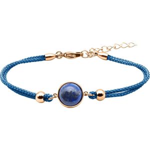 Bijoux Bracelet Coton Cabochon Lapis Lazuli - LABISE