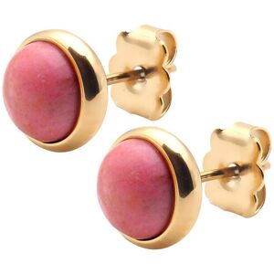 Bijoux Boucles d'Oreilles Cabochon Rhodonite - LABISE