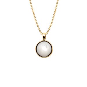 Bijoux Collier Cabochon Nacre Blanche - LABISE