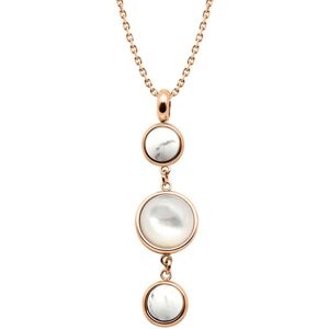 Bijoux Collier Cabochon Howlite Nacre Blanche - LABISE