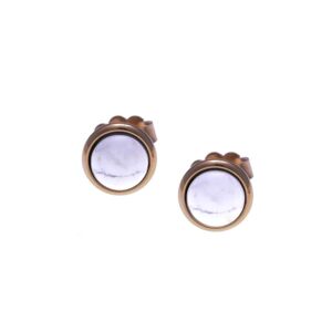 Bijoux Boucles d'oreilles Cabochon howlite - LABISE