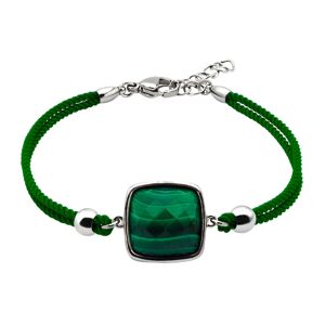 Bijoux Bracelet Coton Coussin Facette Malachite - LABISE