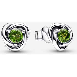 Pandora Clous d Oreilles Cercle Éternite Anniversaire Aout Vert clair one size female