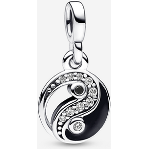 Mini Charm Dangle Yin & Yang Scintillant Pandora ME Noir one size female