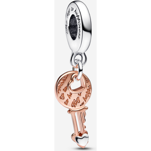 Pandora Charm Pendant Cle & C?ur Coulissant Bicolore Aucune couleur one size female