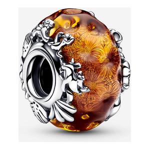 Pandora Charm en Verre de Murano Disney Le Roi Lion Orange one size female