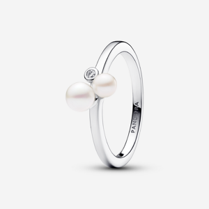 Pandora Bague Perles de Culture d'Eau Douce Traitee Duo Blanc 48 female