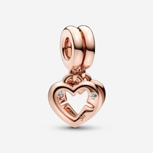 Pandora Charm Pendant Separable C?urs de S?urs Entrelaces Incolore one size female