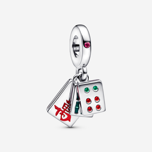 Pandora Charm Pendant Triple Mahjong Multicolore one size female