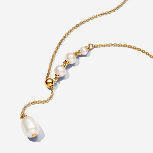 Pandora Collier Goutte Perles de Culture Blanc 65 cm female