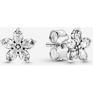 Pandora Clous d'Oreilles Flocon de Neige Scintillant Incolore one size female