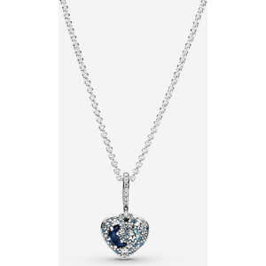 Pandora Collier C?ur Scintillant Lune Bleue & Étoiles