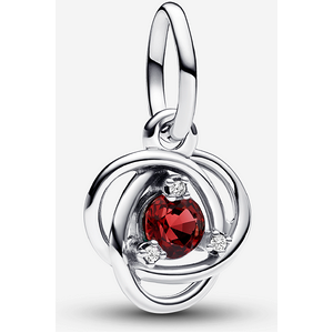 Pandora Charm Pendant Cercle Éternite Rouge Profond Rouge clair one size female