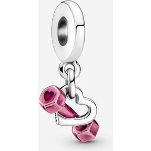 Pandora Charm Pendant Haltere & C?ur Rose one size female