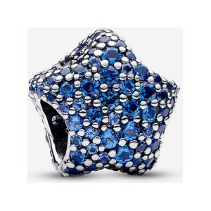 Pandora Charm Étoile Pavee Audacieuse Bleu one size female