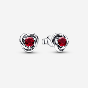 Pandora Clous d Oreilles Cercle Éternite Anniversaire Janvier Rouge clair one size female