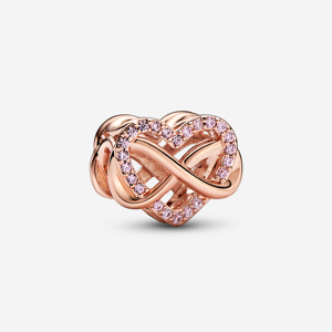 Pandora Charm Cœur Rose Infini Scintillant Rose one size female