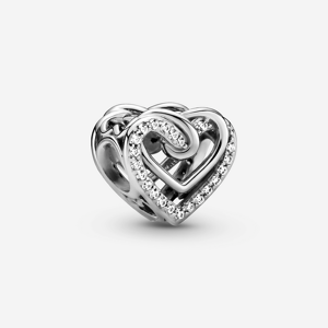 Pandora Charm C?urs Entrelaces Scintillant Incolore one size female