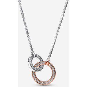 Collier Cercles Entrelaces Bimatiere Pandora Signature Incolore 45 cm female