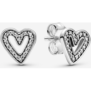 Pandora Clous d'Oreilles Esquisse de Cœurs Scintillants Incolore one size female