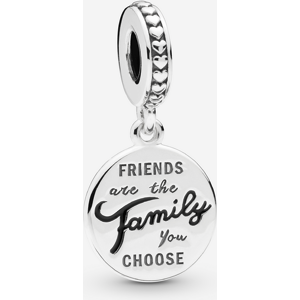 Pandora Charm Pendant Famille de Cœur en Argent Noir one size female