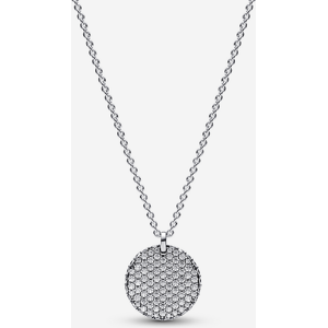 Collier Pendentif Rond Pave Pandora Timeless Incolore 45 cm female