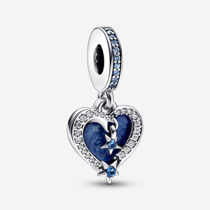 Pandora Charm Pendant Double C?ur Étoile Filante Celeste Bleu one size female